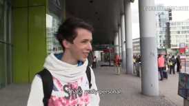 Skinny Czech guy got paid for fondling big gay dick