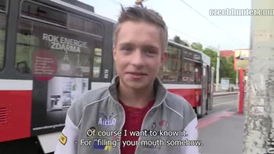 Hungry hunk picks up beautiful Czech twink from bus stop